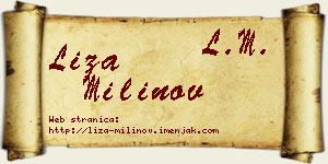 Liza Milinov vizit kartica